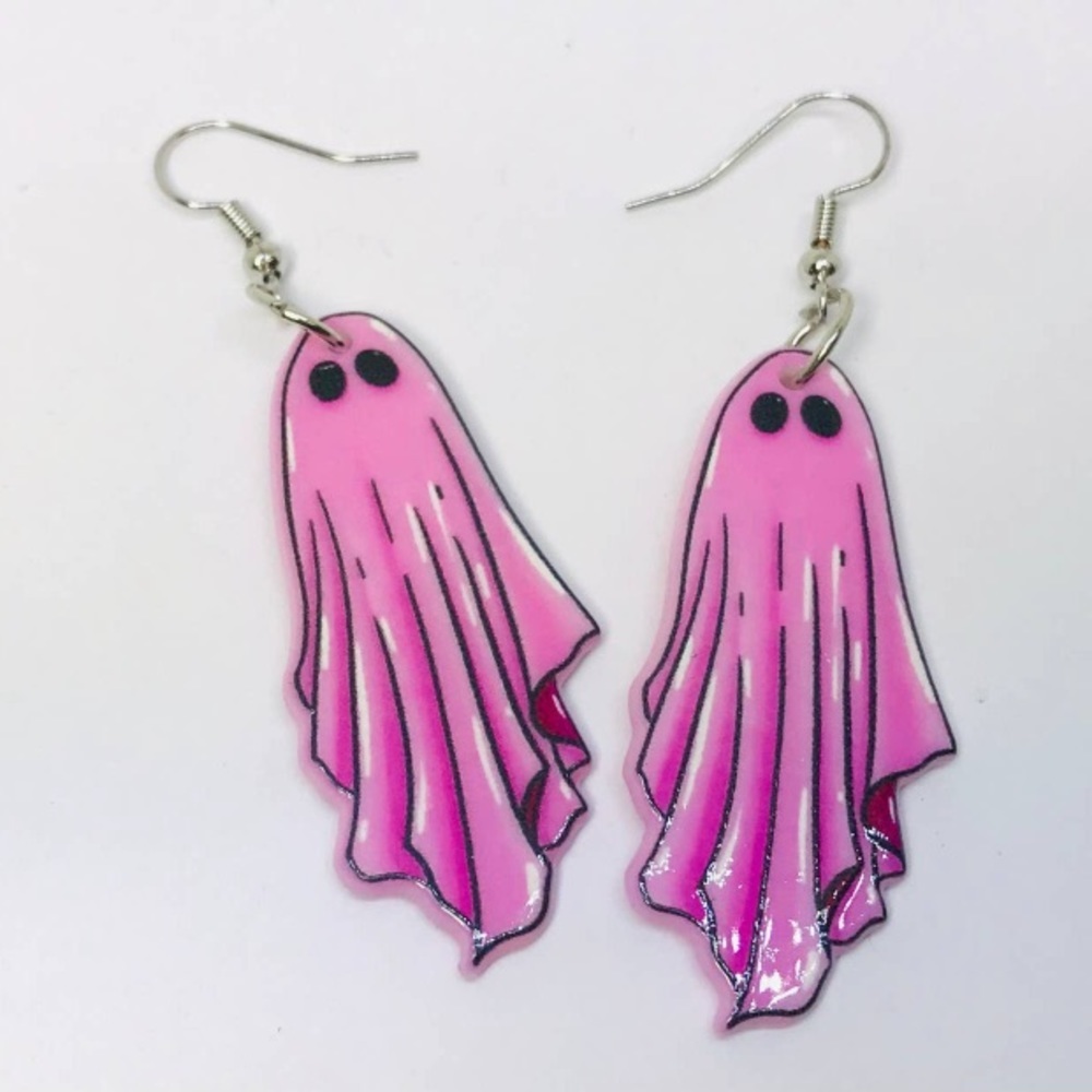 Pink Ghost earrings